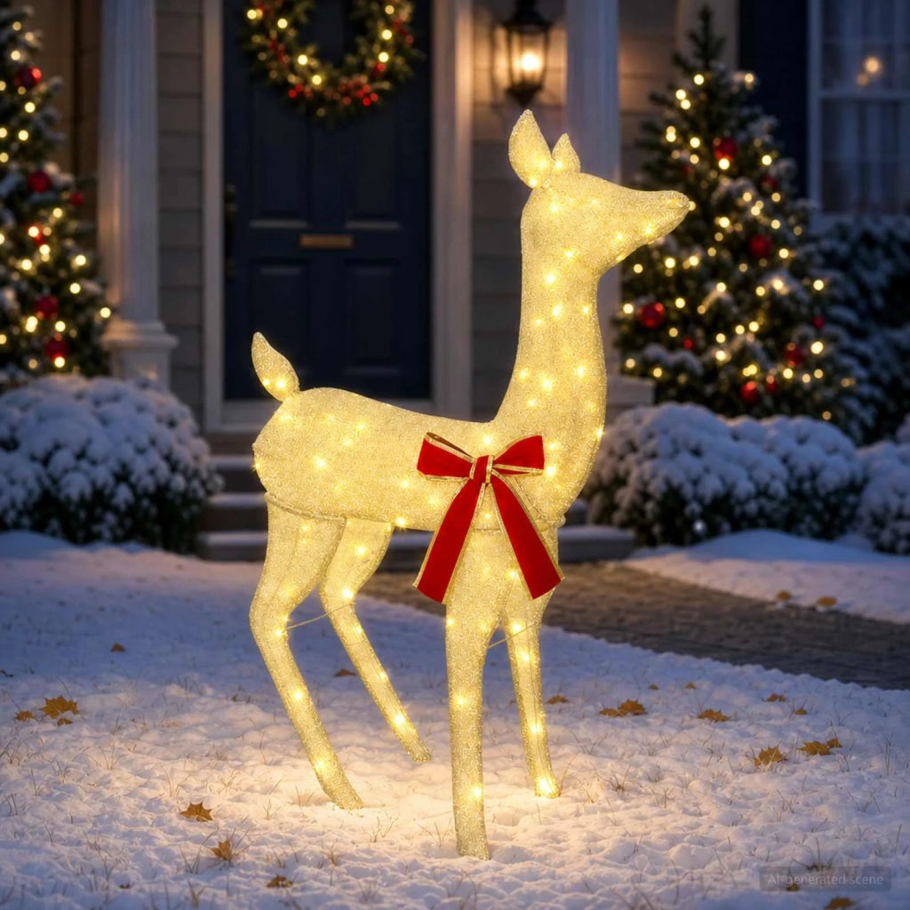 Renna di Natale 3D LOVIISA 110 LED Bianco caldo 42049649