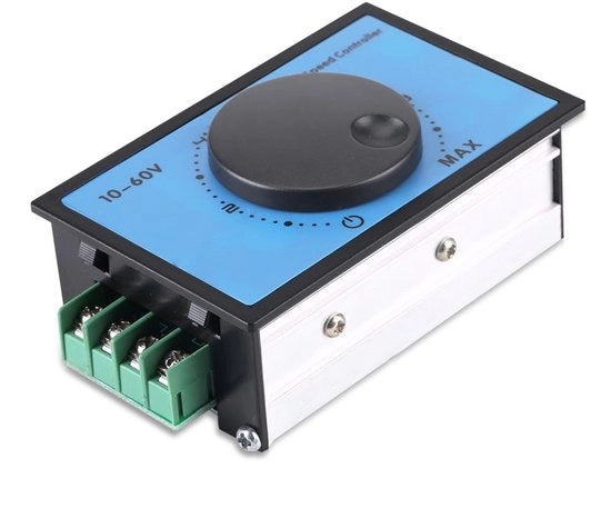 Regolatore di Velocità per Motori 10-60V MAX 20A - Regolatore PWM - Controller di Motori DC - Regolazione Variabile Senza Interruzione - Regolatore di Velocità con Potenziometro 270° - Funzione di Avvio Soft - Controller di Motori