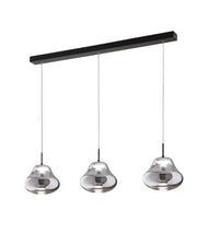 Lampada a Sospensione Deva 42W LED CCT Dimmerabile a step, Struttura in Metallo e Vetro Borosilicato Fumé, IP20 - Deva Collection