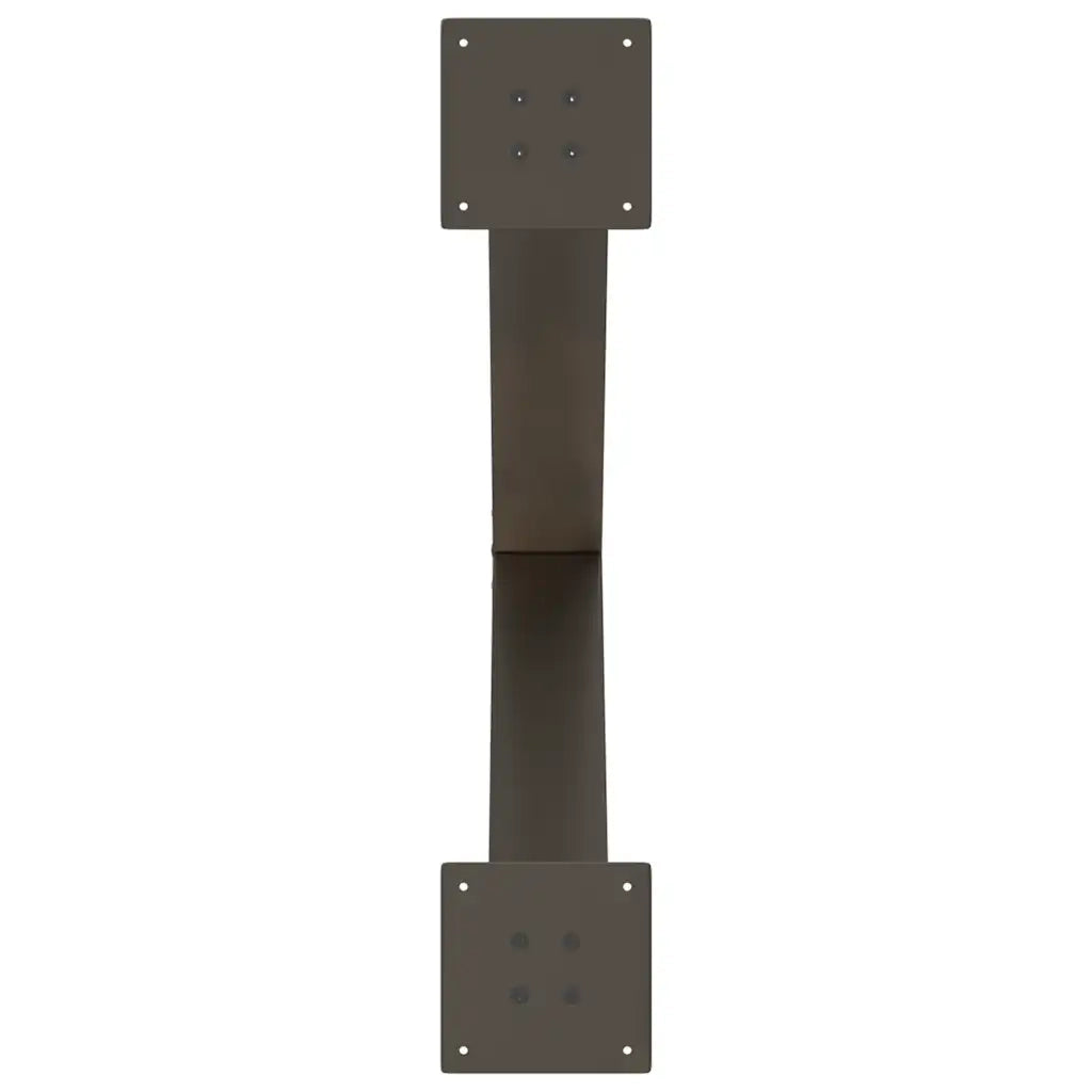 Gambe per tavolo da pranzo a forma di X 3 pz in acciaio naturale 80x(72-73) cm 4012995