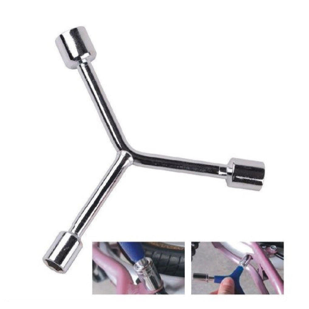 Trade Shop - Chiave Poligonale Tipo Y Con Bussole Esagonali 11-13-15 Mm Bici Ferramenta 91592 -