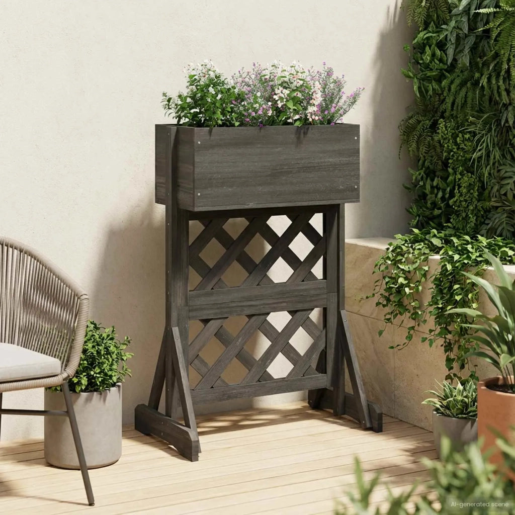 Trellis da Giardino Verticale Grigio 48 x 30 x 70,5 cm CFW6471505