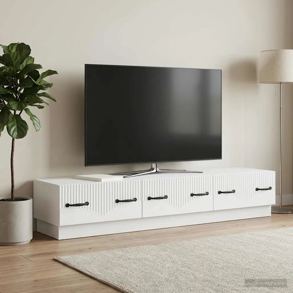Mobile TV Bianco 147 x 34,5 x 27 cm Legno ingegnerizzato 895395