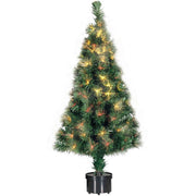 Trade Shop - Albero Di Natale Fibra Ottica 60cm 60 Punte Multicolore Colore Verde -