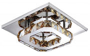 Lampada Da Soffitto Cristallo Plafoniere Led 8w Quadrato App405-c