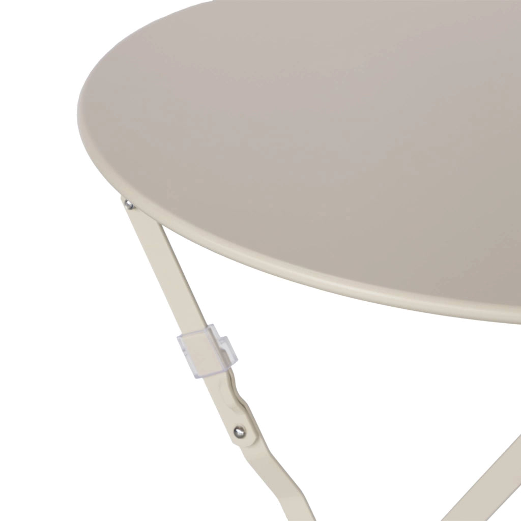 Tavolo da giardino bistrot pieghevole in acciaio, 2 posti, ø60cm,