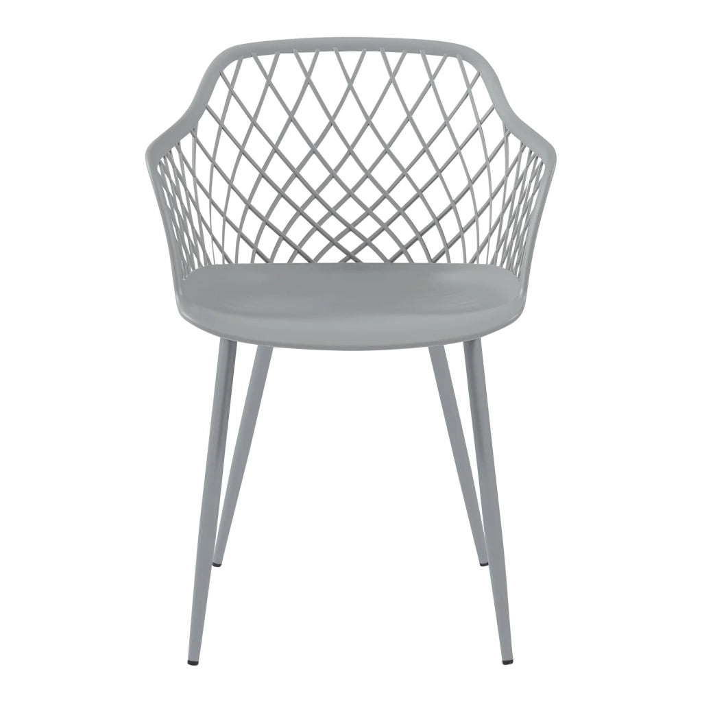 Set di 2 sedie da pranzo/soggiorno/cucina dal design moderno 82 x 56 x 52 cm grigio chiaro 03_0009624