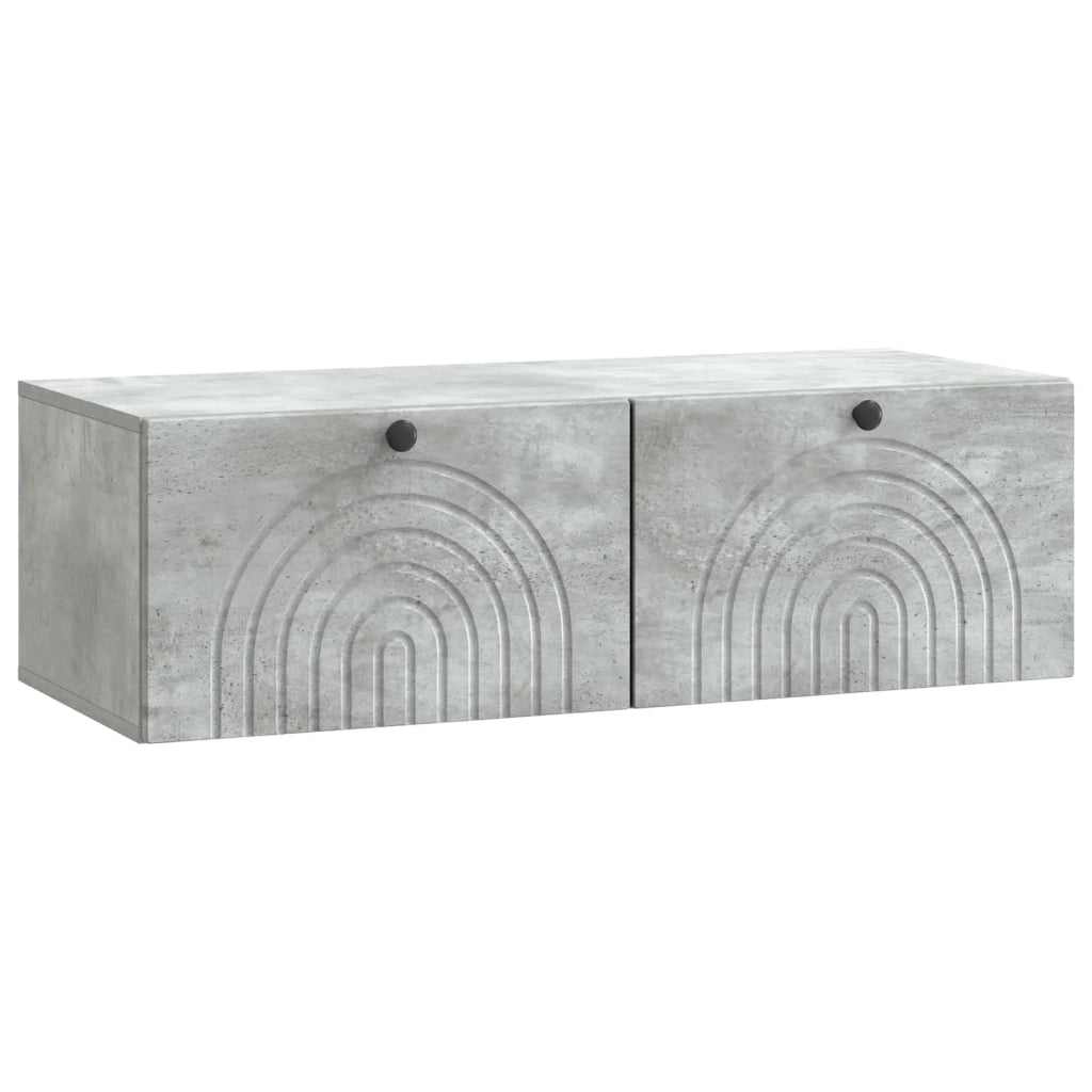 Mobile Porta TV da Muro-Credenza per TV sospesa Grigio Cemento 99 x 41 x 30 cm
