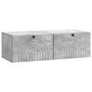 Mobile Porta TV da Muro-Credenza per TV sospesa Grigio Cemento 99 x 41 x 30 cm