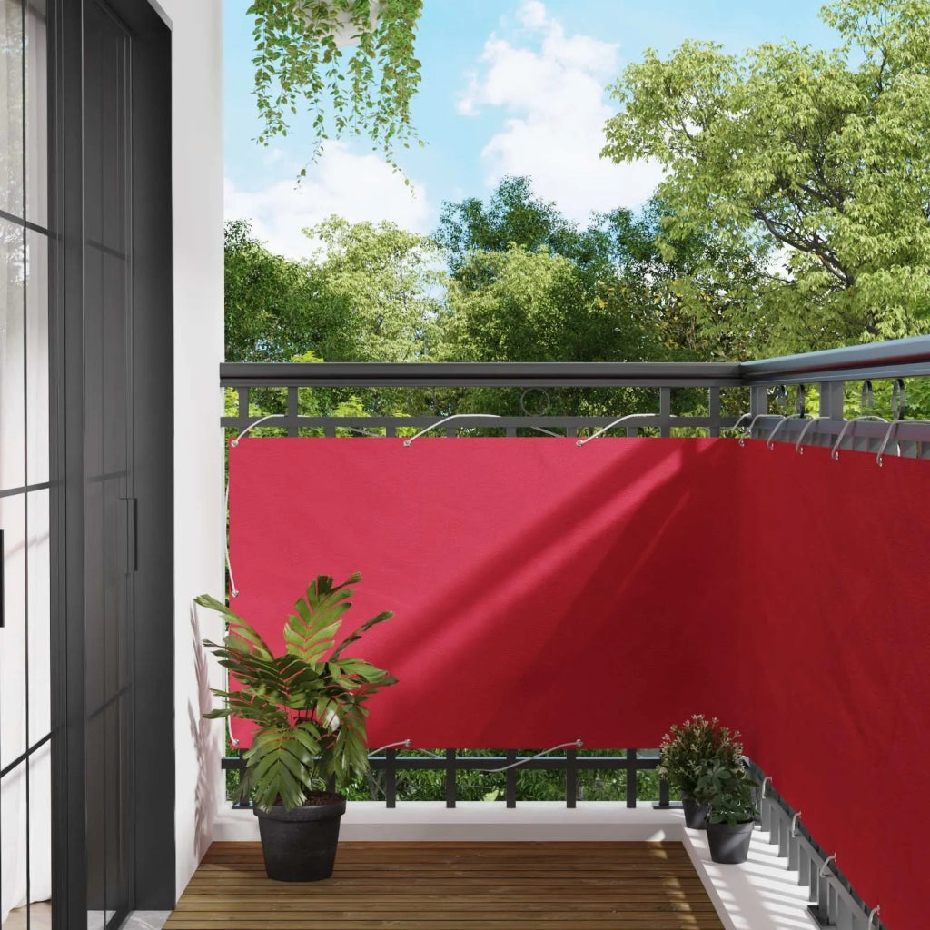Schermo da balcone-Pannello per balcone Borgogna 100 x 300 cm Tessuto Oxford