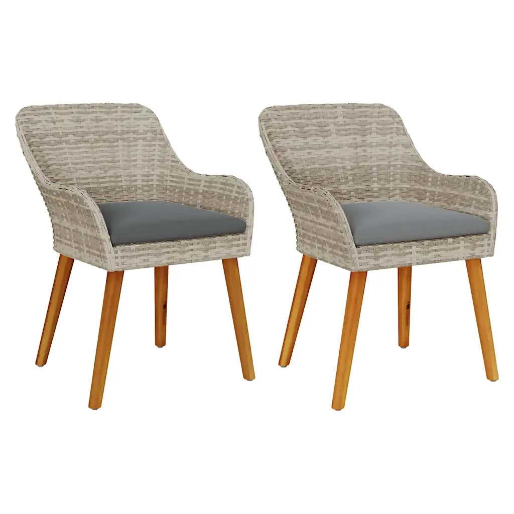 Sedia da Giardino 2 pz | Sedie da Esterno Grigio chiaro 62,5 x 55 x 82 cm