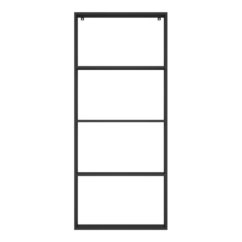 Scaffale da Parete Jämijärvi in Acciaio con Scomparti Aperti 140 x 60 x 18 cm Nero, opaco [en.casa]