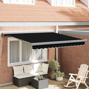 Tenda retrattile manuale nera 350x250 cm