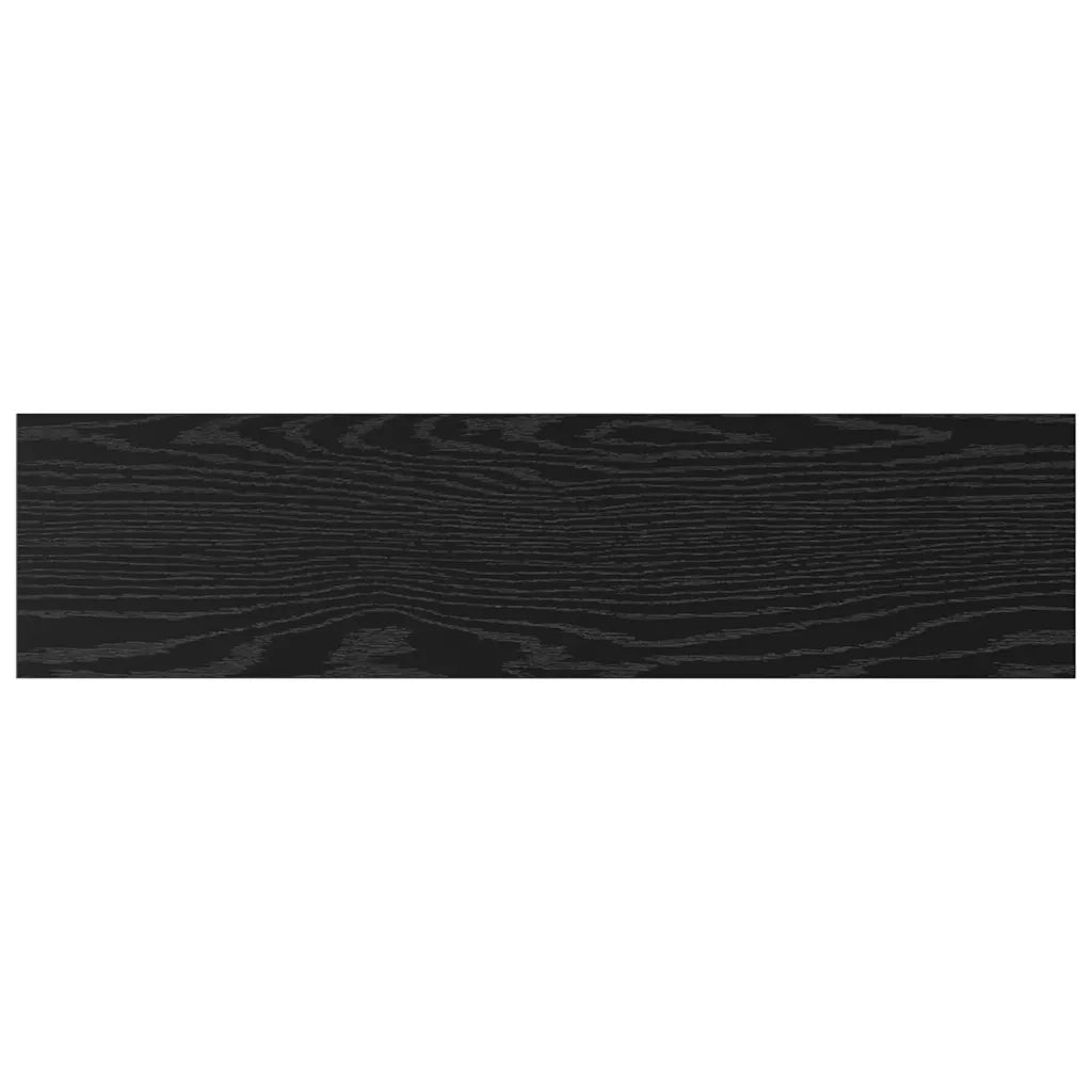vidaXL Scaffale 4 pcs Nero 80 x 20 x 1.5 cm Legno multistrato