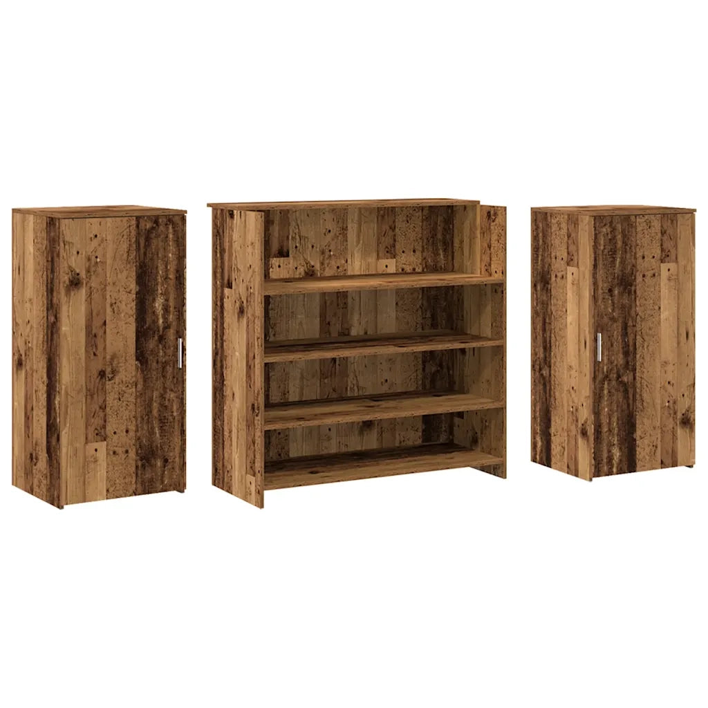 vidaXL Banco Reception Legno Vecchio 200x50x103,5 cm Legno Multistrato