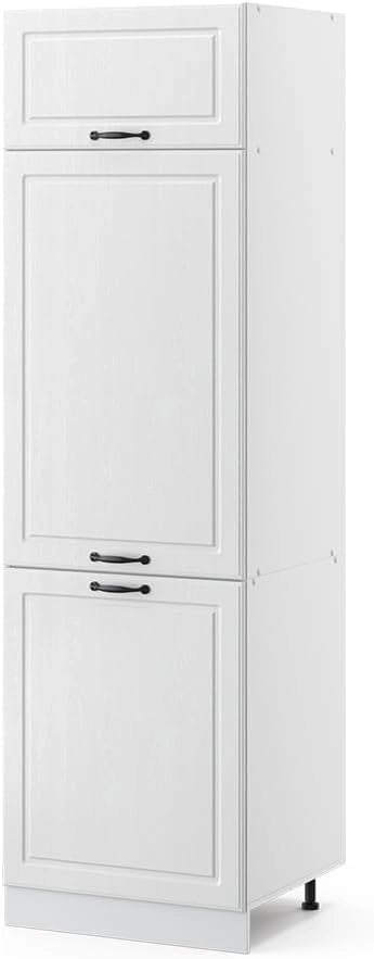 Frontale cucina R-Line, Bianco casa di campagna, 59.6 x 196 cm frontale del mobile per mobile per frigorifero