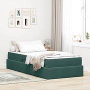 Letto con contenitore e materasso Verde Scuro 90 x 200 cm