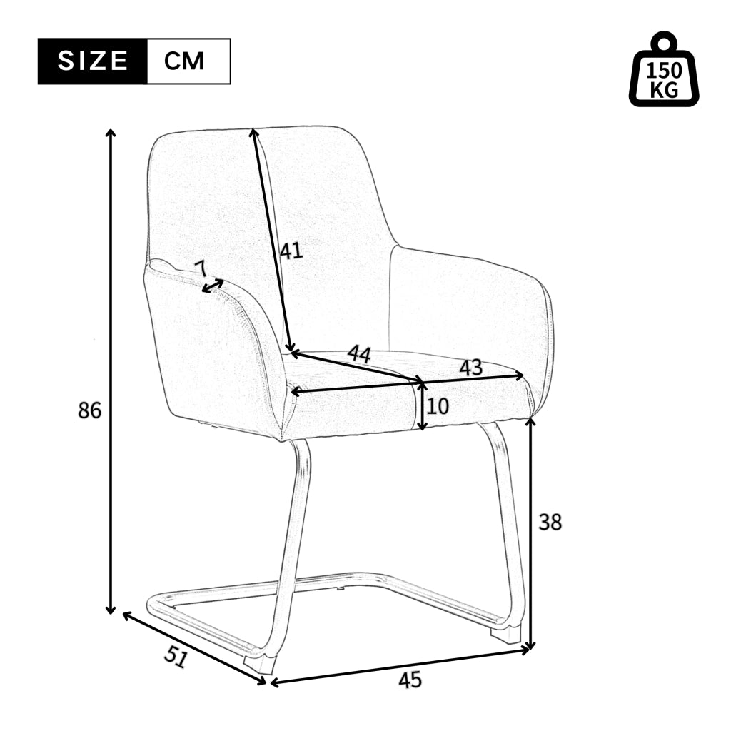 Set di 6 sedie da pranzo con braccioli; design ergonomico; in pelle; grigio