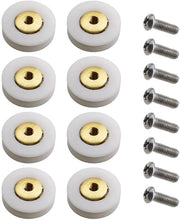 Douche Deur Rolli 8 Pezzi - 19mm Rolli - Viti M4 - Acciaio Inossidabile - Cabina Doccia - Cabina Vapore - Resistente Al Colpo - Ruote Douche Deur