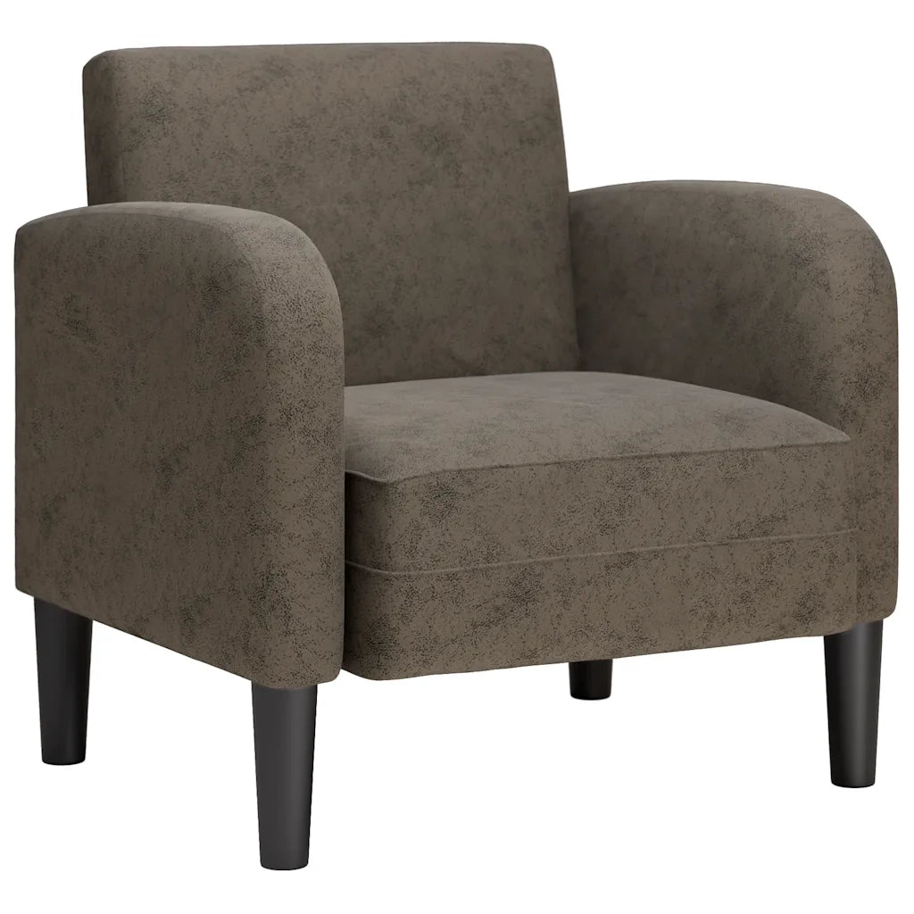 Divano Sedia con Braccioli Grigio Scuro 54 cm in Similpelle 4100535