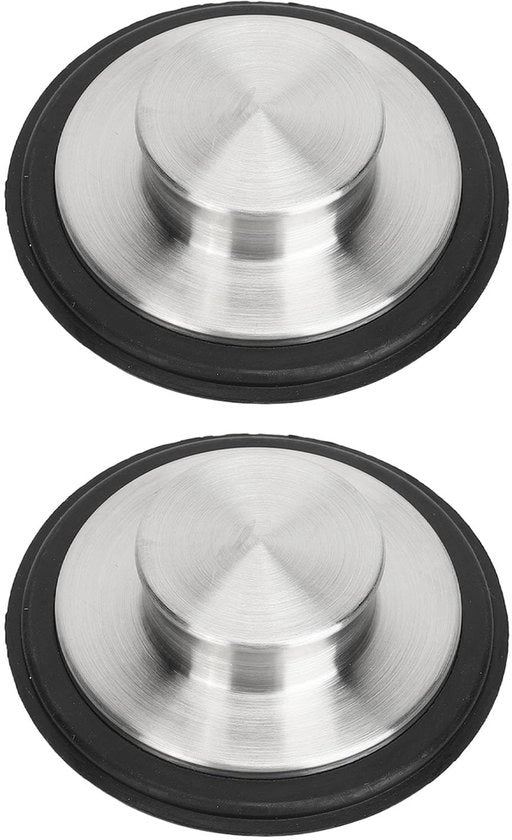 Blocco Goot 8 cm - Filtro di Scarico - Acciaio Inossidabile - Gomma - 2 Pezzi - Installazione Facile