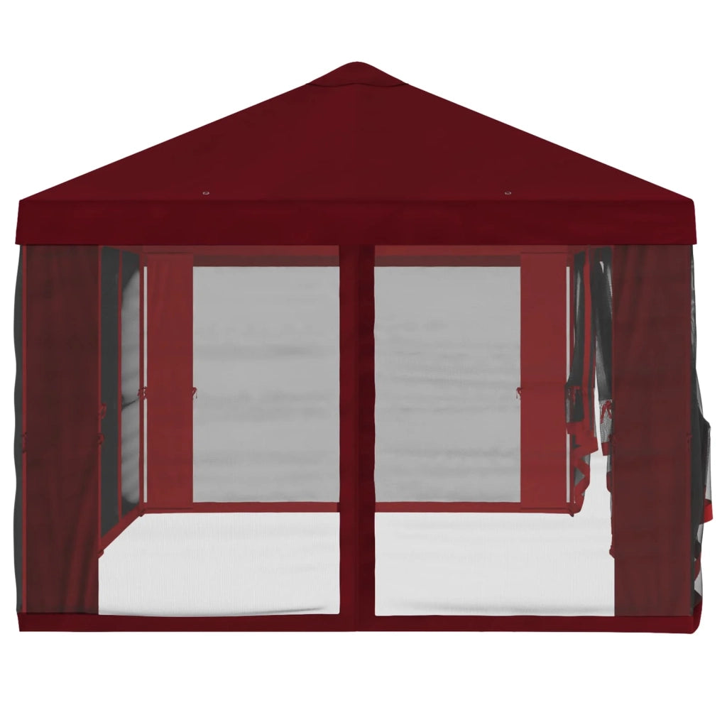 Copertura Gazebo con Pareti Laterali 6 x 3 m Borgogna 900420
