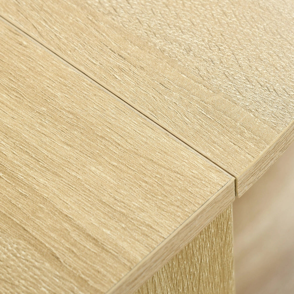 Tavolo Pieghevole Salvaspazio 104x76x73,7 cm 2 Ribalte Rovere