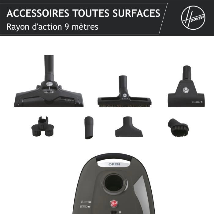 Aspirapolvere con sacco e bidone - HOOVER Telios Extra TXL20PET - 700 W - 3,5 L - 69 dBA - Speciale per Animali