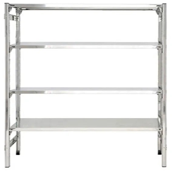 Scaffalatura a parete o centrale in acciaio inox con piano liscio  cm. 180x60x180h