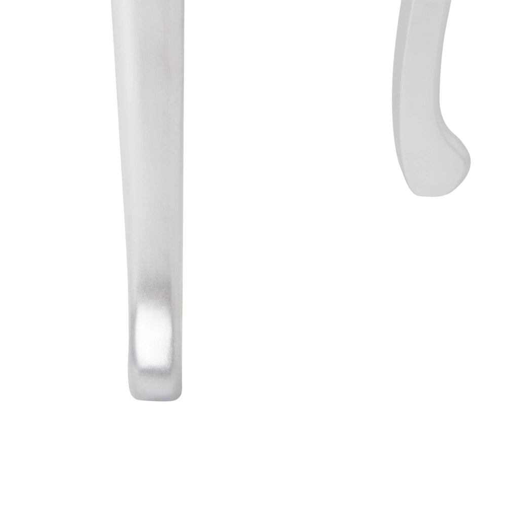 Consolle Argento Vetro Specchiato con Cassetto 96 x 40 cm Modern Glam Design Francese