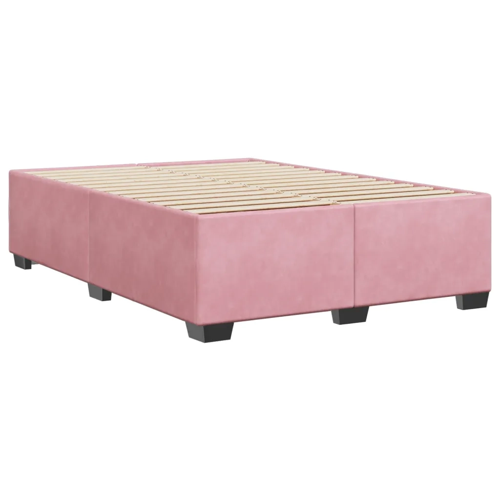 vidaXL Giroletto Rosa 160x200 cm in Velluto