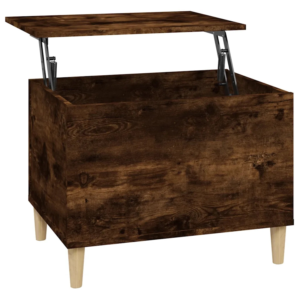 Tavolino da Salotto-Tavolino da soggiorno-Tavolo Rovere Fumo 60x44,5x45 cm Legno Multistrato 369614