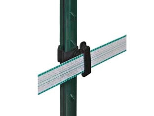 ISOLATORE AKO ELETTRORECINZIONE PER FETTUCCIA T-POST- - conf.pz.25 - 1 confezione KERBL