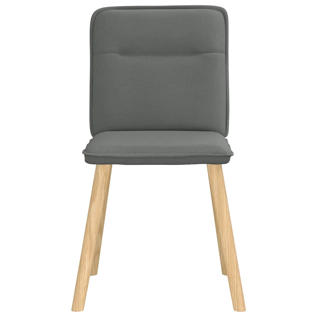 Sedie da Pranzo 4 pz Grigio Scuro in Tessuto 3315321