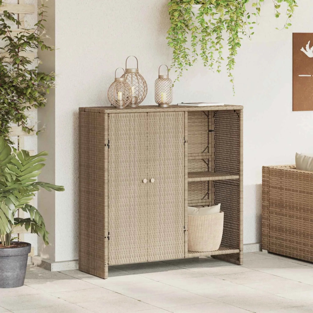 Armadio con lo scaffale Beige 100 x 36 x 102 cm Rattan CFW5906129