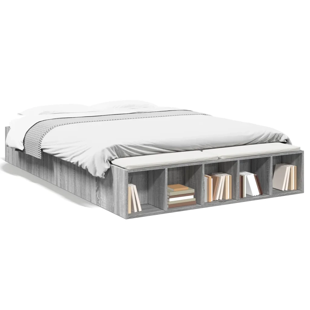 Giroletto-Struttura Letto Grigio Sonoma 150x200 cm in Legno Multistrato 785266