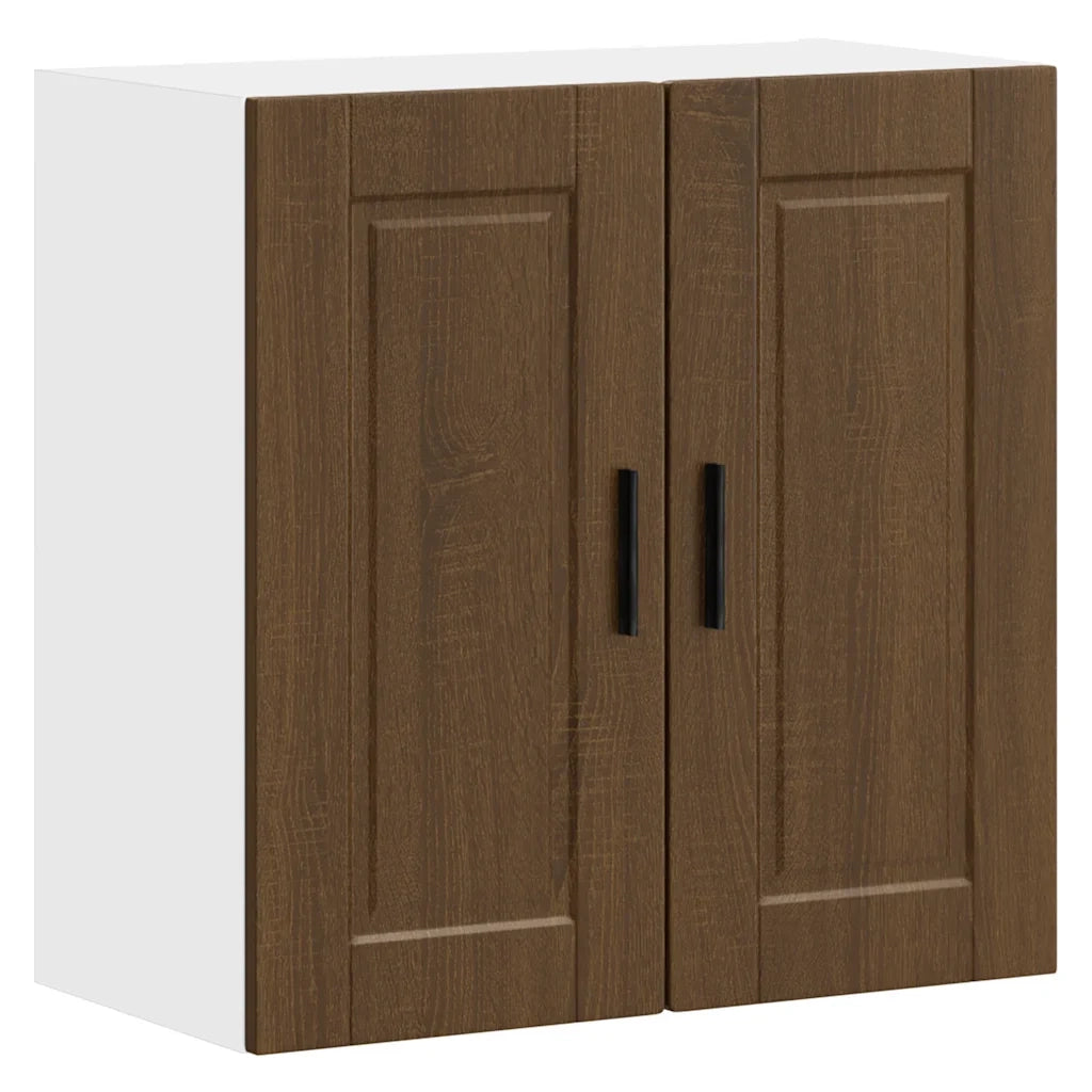 Pensile da cucina con vano contenitore 60 x 31 x 60 cm legno composito rovere marrone 02_0050369