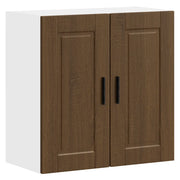 Pensile da cucina con vano contenitore 60 x 31 x 60 cm legno composito rovere marrone 02_0050369
