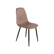 Sedia Arter, Poltrona rivestita in velluto, Sedia da pranzo imbottita, Seduta per riunioni, 45x56h87 cm, Grigio