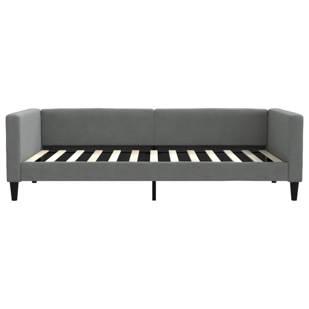 Divano Letto con Materasso Grigio Scuro 100x200 cm in Tessuto 3196566