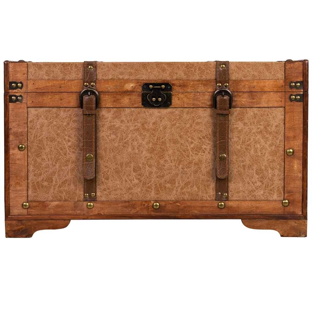 Baule legno marrone 65x36x38h cm