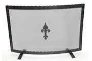 SCHERMI PARASCINTILLE IN FERRO BATTUTO CURVO CM. 80X18X51 CAMINO CAMINETTO