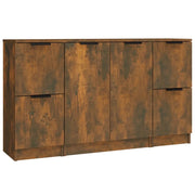Buffet credenza cassettiera armadio mobile contenitore organizer per cucina soggiorno salotto 3 pezzi legno ingegnerizzato marrone 02_0037056