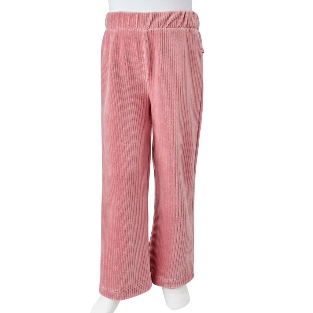 Pantaloni per Bambini in Velluto a Coste Rosa Chiaro 128 CFW6590105