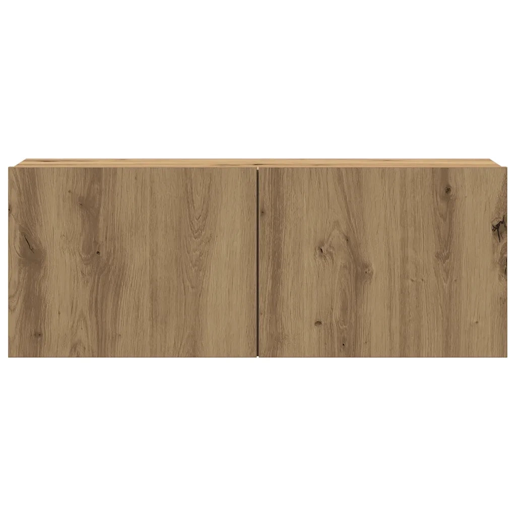 vidaXL Set Mobile TV 8 pz Montato a Parete Rovere in Legno Multistrato