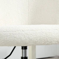 Sedia da Ufficio Ergonomica, Sedia Girevole, Altezza Regolabile, Capacità 120 kg, Rivestimento in Tessuto, Bianco