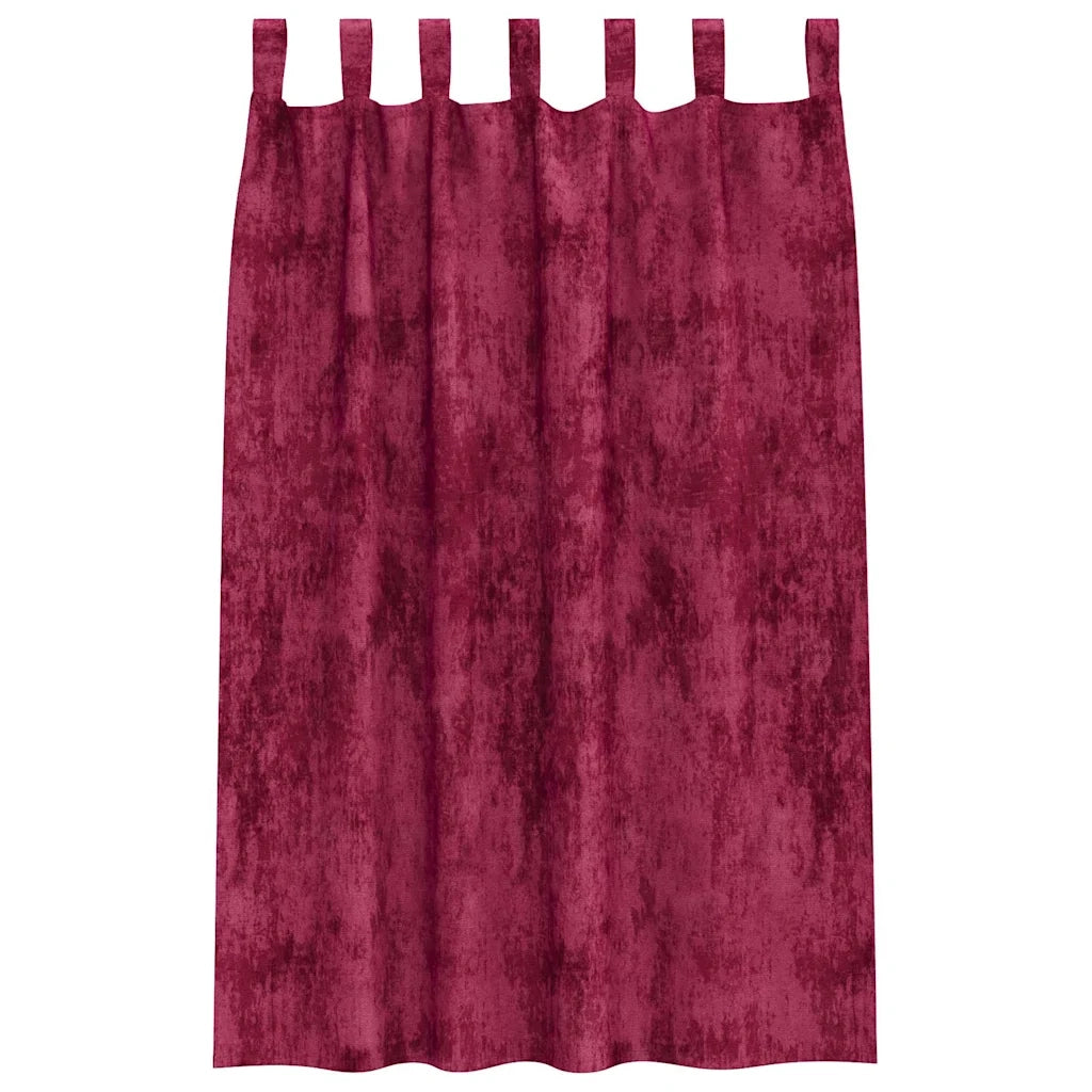 Tende in Velluto 2 pcs Rosso vino 175 x 140 cm Velluto 4107714