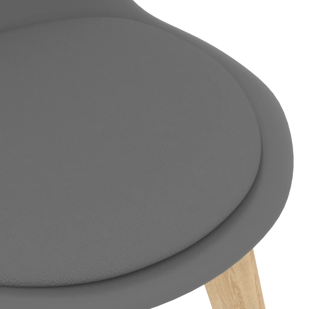 Sedie da Pranzo 2 pz Grigie in Plastica cod mxl 9356