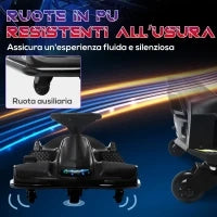 Go Kart Elettrico per Bambini 8-12 Anni Velocità 3-8 km/h per Drifting con Luci e Musica, Nero