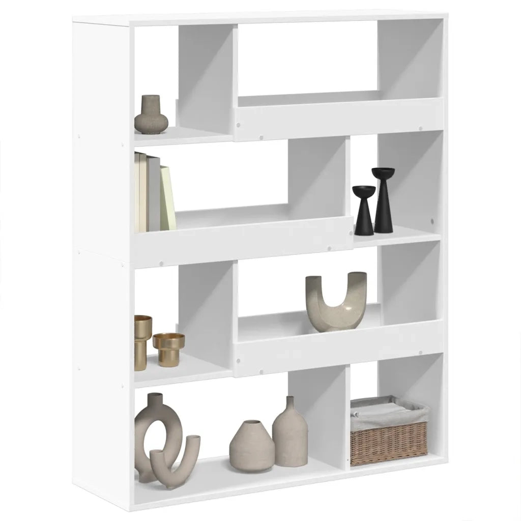 Libreria-Scaffale per Libri-Mobile di Stoccaggio Bianca 100x33x125,5 cm in Truciolato 103160